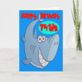 Carte Requin bleu Quatorzième anniversaire (Devant)