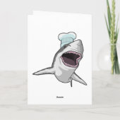 Carte Requin cuisinier avec toque de chef (Dos)