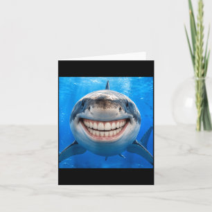 Carte Requin de blague idiote graphique stupide souriant