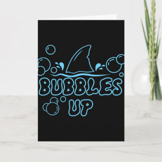 Carte Requin drôle fait des bulles Amoureux des requins