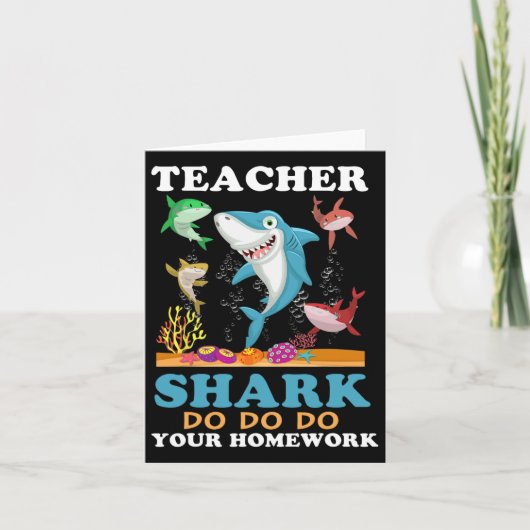Carte Requin Enseignant Faites Vos Devoirs (Devant)