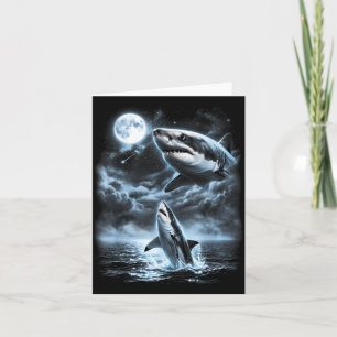 Carte Requin hurlant à la lune Rétro 90