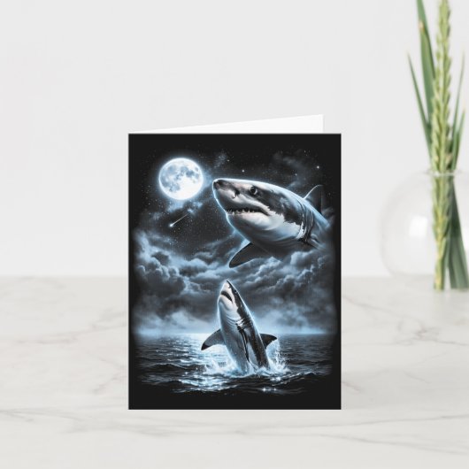 Carte Requin hurlant à la lune Rétro 90 (Devant)