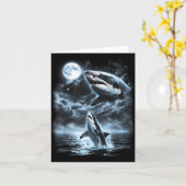 Carte Requin hurlant à la lune Rétro 90 (Fleur jaune)