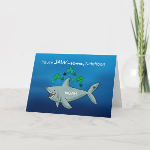 Carte Requin Jour de la Saint Patrick Voisin Avec Shamro