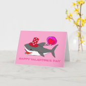 Carte Requin mignon de la Saint-Valentin (Fleur jaune)