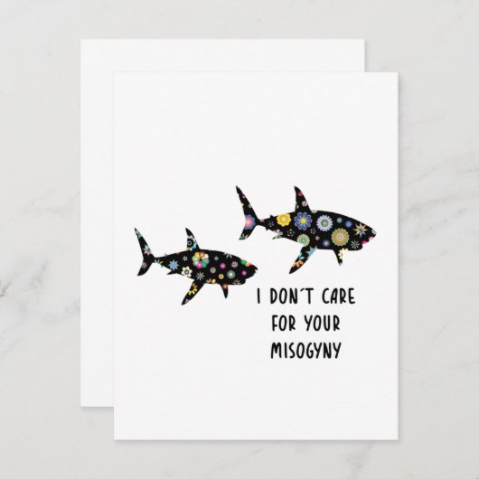 Carte Requin misogynie (Devant / Derrière)
