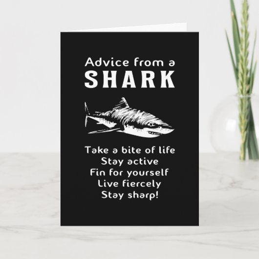 Carte Requin Poisson Mer Ailette de Requin Océan Idée Ca (Devant)