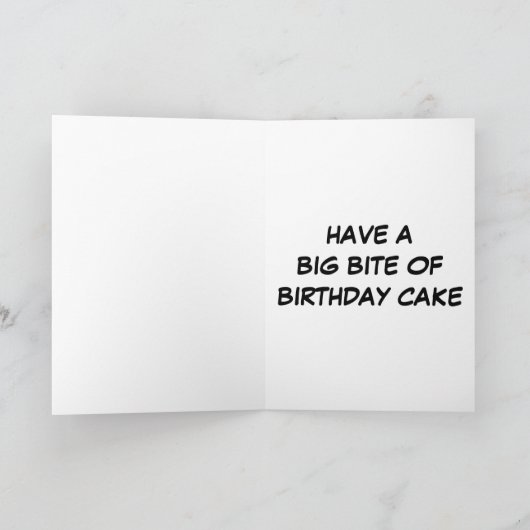 Carte Requin rose Sixième anniversaire (Intérieur)