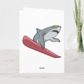 Carte Requin Snowboardeur Snowboard (Dos)