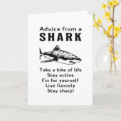 Carte Requins Poisson Mer Aile de requin Cool Océan Cade (Fleur jaune)