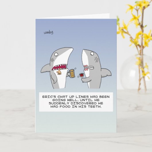 Carte Requins Rencontres - Heureuse Sainte-Valentin. (Fleur jaune)