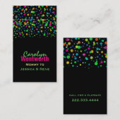 Carte réseau couleur Neon Confetti (Devant / Derrière)