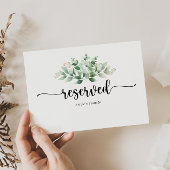 Carte Réservé Minimaliste Eucalyptus Redding