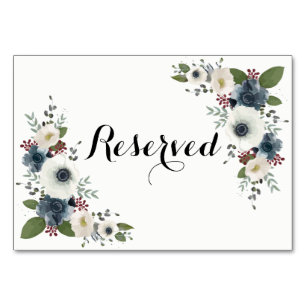 Carte réservée Bouquet Anemone personnalisée