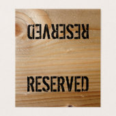 Carte réservée de Tableau - bois non fini (Extérieur déplié)