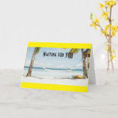 CARTE **RÉSERVER CE HAMMOCK** HEY VOUS ÊTES RETIRÉS (Fleur jaune)