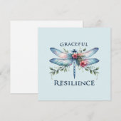Carte Résilience gracieuse - libellule artistique (Devant / Derrière)