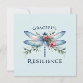 Carte Résilience gracieuse - libellule artistique (Devant)