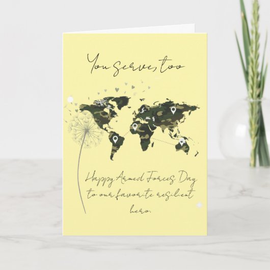 Carte Resilient Military Child Armed Forces Day (Devant)