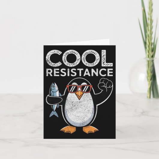Carte Résistance Cool subtile Tarifs de pingouin protest (Devant)