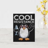 Carte Résistance Cool subtile Tarifs de pingouin protest (Fleur jaune)