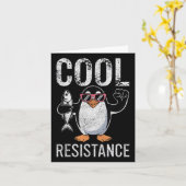 Carte Résistance Cool subtile Tarifs de pingouin protest (Fleur jaune)