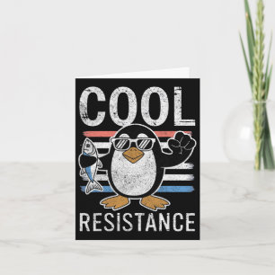 Carte Résistance Cool subtile Tarifs de pingouin protest