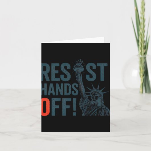 Carte Résiste Statue De La Liberté Mains Hors Prot (Devant)