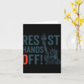 Carte Résiste Statue De La Liberté Mains Hors Prot (Fleur jaune)