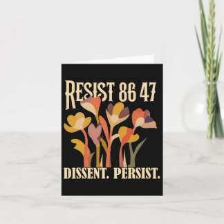Carte Résister 8647 Dissidence Persiste Anti Trump Flora