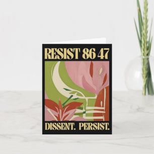 Carte Résister 8647 Dissidence Persiste Anti Trump Flora