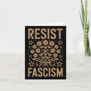 Carte Résister à la protestation contre le fascisme Trum