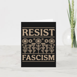 Carte Résister à la protestation contre le fascisme Trum