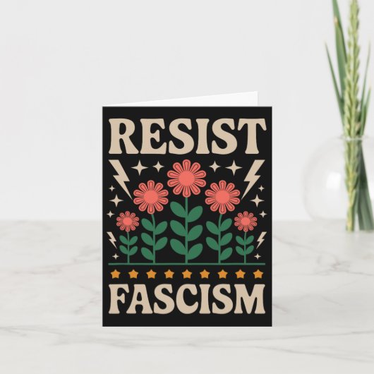 Carte Résister à la protestation contre le fascisme Trum (Devant)