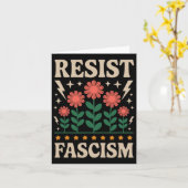 Carte Résister à la protestation contre le fascisme Trum (Fleur jaune)