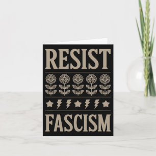 Carte Résister à la protestation contre le fascisme Trum