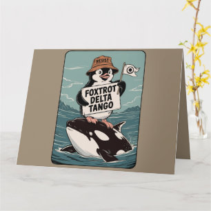 Carte Résister à l'activisme des manchots Protestation v