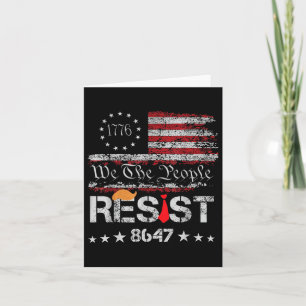 Carte Résister À Trump Manifester Contre Le Drapeau Poli