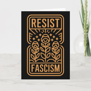 Carte Résister au Fascisme Protester contre Trump Anti T