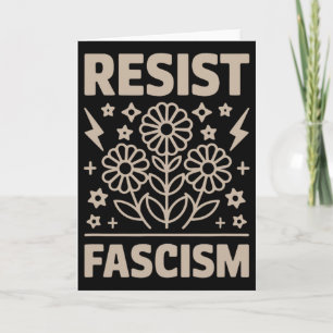 Carte Résister au fascisme Protester contre Trump Anti T