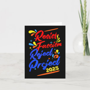 Carte Résister au fascisme Rejeter le projet 2025