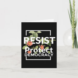 Carte Résister Protéger La Démocratie Style Boho subtil