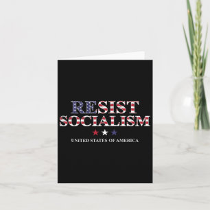 Carte Résister Socialisme États-Unis D'Amérique Anti Soc