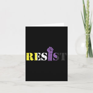 Carte Résistez À La Manifestation De Poing Élevée Drapea