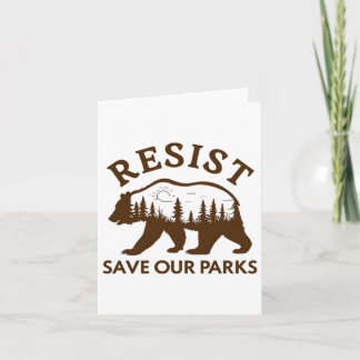 Carte Résistez À Sauver Notre Étiquette À Ours Parcs
