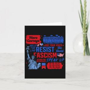 Carte Résistez Au Fascisme Militant Libéral Statue De La