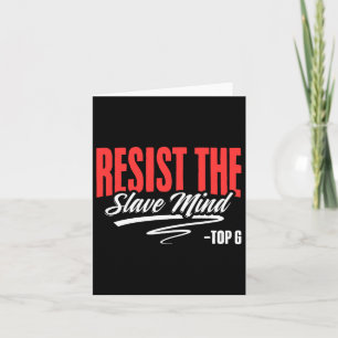 Carte Résistez Au Féminisme Pro Mind Homme Alpha Top G