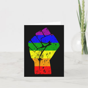 Carte Résistez au Gay pride d'indicateur Arc-en-ciel