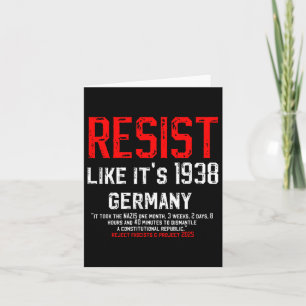 Carte Résistez Comme Son Projet De Fascisme Rejeté Par L